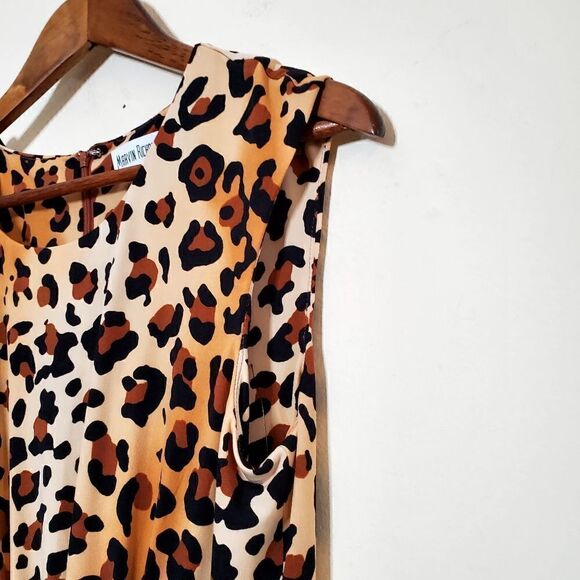 Marvin Richards Womens Cheetah Print Sheath Dress Size 8 - Picture 5 of 14